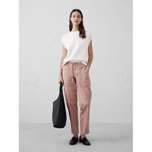 Banana Republic Tapered Ankle Chino Pants XXS Womens Drawstring Mid-Rise‎ NWT